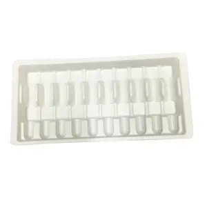 Bac à ampoule en plastique transparent écologique jetable médical 10ml flacon boîte blister pour comprimés