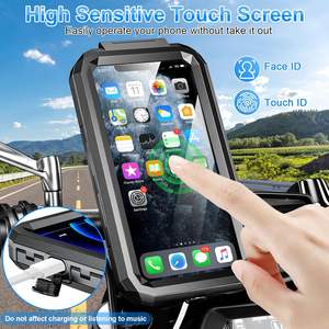 Funda Impermeable para Teléfono de Motocicleta con Abrazadera Resistente para Manillar de 16-45 mm, Soporte Impermeable para Teléfono de Bicicleta para Teléfonos de 5.4-7.2 Pulgadas - Product Image 3