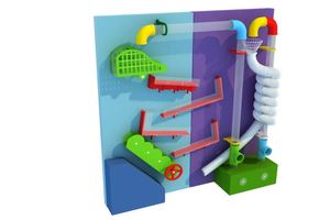 Jeux de mur interactifs personnalisés avec balles, jouets tubulaires sensoriels, équipement de terrain de jeu intérieur, équipement de parc d'attractions, garantie 1 an - Product Image 2