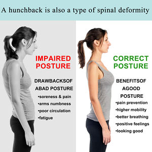 El mejor cinturón <span class=keywords><strong>lumbar</strong></span> ortopédico para <span class=keywords><strong>mujer</strong></span>, Corrector de postura totalmente ajustable con correa de hombro de neopreno transpirable, soporte para la espalda - Product Image 4