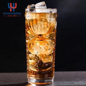 Mug en verre Tiki Hawaïen créatif de 400 ml pour cocktails, en cristal transparent, pour bar à domicile, fête, tasse à boire, verre en forme de Tiki Hawaïen pour fête - Product Image 3