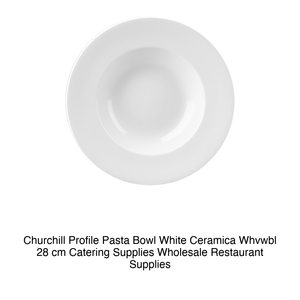 Bol à pâtes profilé Ø 28 cm Intérieur Ø 17,5 cm Céramique blanche Churchill Whvwbl - Product Image 2