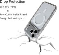 Coque fine magnétique transparente en silicone pour iPhone 18 Pro Max, compatible iPhone 17 16 15 14 13 12 11 Pro Max, en TPU anti-jaunissement