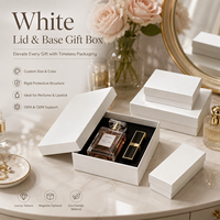 Boîte cadeau universelle minimaliste blanche pour parfum et rouge à lèvres, emballage haut-bas