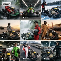 Go Kart de Gasolina para Adultos, 225cc, 9.5HP, Sistema de Frenos Hidráulicos, Karting de Pista, Pedal de Alta Velocidad, Certificado CE, Resistente