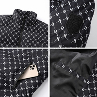 Yingquanz Manteau d'Hiver Homme Personnalisé avec Logo Rembourré Coton Coupe-Vent Noir, Veste pour Hommes Fournisseurs Assurance Commerciale