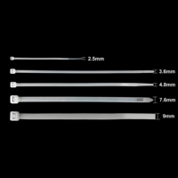 Attaches de câble en nylon 66 3x120 mm 2,5*120 mm de haute qualité, attaches autobloquantes, longueur 4,7 pouces, résistance à la traction minimale 8 kg/18 lb