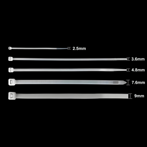 روابط كابلات نايلون 66 مقاس 3×120 مم، 2.5*120 مم، جودة عالية، ذاتية القفل، طول 4.7 بوصة، قوة شد قصوى 8 كجم/18 رطل - Product Image 6