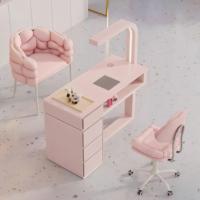Tables doubles modernes pour salon de manucure, mobilier de salon de beauté, fournitures de nail art, bureau de manucure