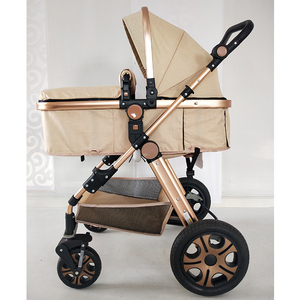 Xe Đẩy Trẻ Em Bằng Nhôm, Xe Đẩy Em Bé, Xe Đẩy Trẻ Em, Xe Đẩy, Túi Tã, Khaki - Product Image 3