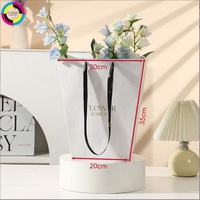 Sacs en papier fleuris personnalisés avec logo en relief, poignées en ruban, pour bouquets, cadeaux, emballages de fleuristes et boutiques de détail