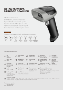 NORGEE N1100 Lecteur de codes-barres portable avec RS232, pistolet de lecture de codes <span class=keywords><strong>QR</strong></span> 2D, capteur CMOS - Idéal pour les supermarchés - Product Image 2