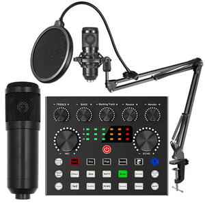 Bm 800 Chuyên Nghiệp V8s Bộ Card Âm Thanh Bm800 Mic Phòng Thu Condenser Microphone Cho Karaoke Podcast Ghi Âm Trực Tiếp Có Dây - Product Image 3