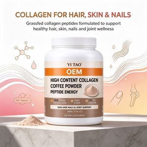 Private LabelOEM/ODM High Content Collagen Coffee <b>Powder</b> Grass Fed Peptide Zero Sugar Support Skin Hair Nails Joint Boost Energy - Product Image 3