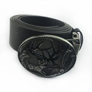 Gesper sabuk hewan mode rusa liar gaya koboi Barat desain baru 2025 untuk pria - Product Image 3