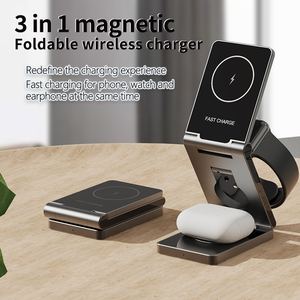 Cargador inalámbrico 3 en 1, cargador inalámbrico plegable para IPhone 16, carga rápida multifuncional de 15W para Apple Watch para Airpods - Product Image 2