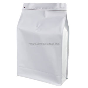 Sac d'emballage pour poudre de grains de café de 5 kg, <span class=keywords><strong>prix</strong></span> de gros, sac de café noir et blanc à fond plat avec valve, sacs de café de 10 lb - Product Image 3