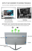 Web kamerası ile Hd grafik Laptop CPU ucuz Pc toptan en iyi fiyat 1920*1080p Gamer 19 inç LED USB portu beyaz OEM LCD SSD Intel