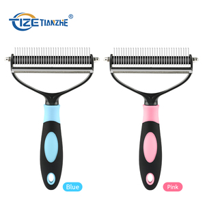2 in 1 Pet Pelliccia minuti Grooming Strumenti di Capelli Spargimento Trimmer Pettine del <span class=keywords><strong>Gatto</strong></span> Del Cane di Rimozione della <span class=keywords><strong>Spazzola</strong></span> Pettine Pet grooming pennello per il cane e il <span class=keywords><strong>gatto</strong></span> - Product Image 6