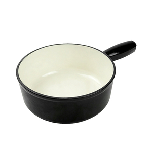 Ensemble de <span class=keywords><strong>fondue</strong></span> en fonte émaillée avec fourchettes à <span class=keywords><strong>fondue</strong></span> - Design classique, compatible gaz et induction, résistant <span class=keywords><strong>au</strong></span> four, pot à <span class=keywords><strong>fondue</strong></span> pour <span class=keywords><strong>la</strong></span> maison - Product Image 2