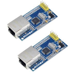 โมดูลอีเทอร์เน็ต LAN W5500: รองรับ TCP/IP สำหรับไมโครคอนโทรลเลอร์51/STM32, อินเทอร์เฟซ SPI ความจุ32กิโลไบต์, ใช้งานได้กับแรงดันไฟ3.3V/5V, เป็นรุ่นอัปเกรดจาก W5100 - Product Image 1