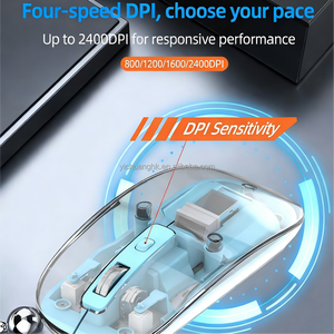 Ratón Inalámbrico Magnético Transparente de 2.4GHz, Recargable, Tres Modos, para Hogar, Oficina y Juegos - Product Image 2