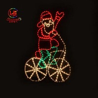 Lámpara LED 2D Animada de Santa Claus de Zhongshan Longshine, Modelo Grande para Decoración de Exteriores