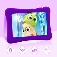 Nouvelle tablette pour enfants de 7 pouces 2021, processeur Allwinner A100 Quad Core, Android 11, étui en silicone, tablettes éducatives standard pour enfants, Wifi