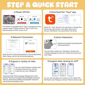 Jouets en peluche IA créatifs et mignons avec yeux lumineux, dialogue via application, jouets en peluche LEDodo à longues oreilles colorées, compagnons de sommeil pour enfants - Product Image 6