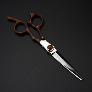 Ciseaux à cheveux professionnels avec manche en bois, ciseaux de barbier, ciseaux de coiffure japonais VG10 - Product Image 2