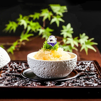 Bol de cuisine moléculaire en pierre de 4 pouces, boîte à bijoux, bol créatif en porcelaine, bol lunaire pour hôtel 5 étoiles