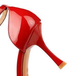 8323-2 BIGTREE <span class=keywords><strong>sandali</strong></span> sexy in pelle verniciata a punta superficiale con tacchi alti da donna semplici in stile europeo-americano - Product Image 5