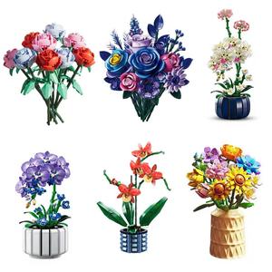 Blocchi da Costruzione Orchidea Bianca, Collezione Botanica MOC, Modello di Pianta in Vaso, Regalo per Donne - Product Image 5