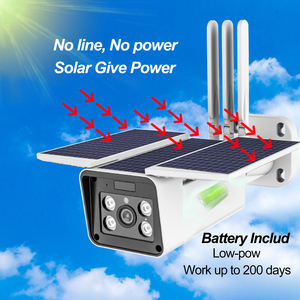 Cámara de Vigilancia Inalámbrica Solar Tuya Ubox 2MP 4MP 4G LTE GMS WIFI IP con Tarjeta SIM, Funciona con Batería, para Exteriores - Product Image 1