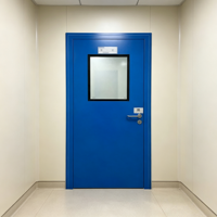 Porte hermétique pharmaceutique manuelle GMP, porte battante manuelle en acier galvanisé pour salle blanche, pour usine alimentaire et hôpital
