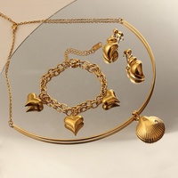 Bracelets unisexes pour femmes, minimalistes et épaisses, avec cœur en perles, anti-ternissement, plaqué or 18 carats, bracelets ajustables