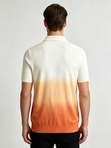 เสื้อโปโลผู้ชายแบบไล่เฉดสี แขนสั้น ถักนิตติ้ง คอปก สำหรับสวมใส่ลำลองกลางแจ้ง - Product Image 3