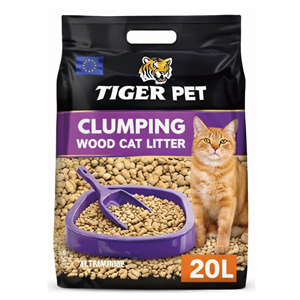 Litière agglomérante pour chat Tiger Pet Factory <span class=keywords><strong>20L</strong></span>, granulés naturels, écologique, contrôle des odeurs, faible teneur en poussière - Product Image 3