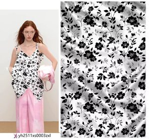 Tissu imprimé en rayonne et nylon crêpé, respirant et doux, sur mesure pour femmes - Product Image 4