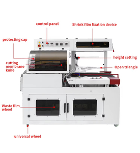 Mới Nâng Cấp Đường Hầm Nhiệt Thu Nhỏ Máy Đóng Gói Cho Thực Phẩm Đồ Uống Dệt May Ngành Công Nghiệp Hóa Chất Tự Động Cắt Động Cơ - Product Image 4