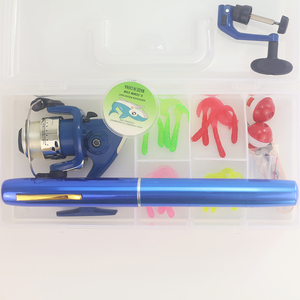 Collapsible <strong>Pen</strong> Ice <strong>Fishing</strong> <strong>Rod</strong> Spinning Reel Combo and Tackle Boxes 28-Piece <strong>Kit</strong> with Lure Line Accessories for Carp Lake Use - Product Image 3