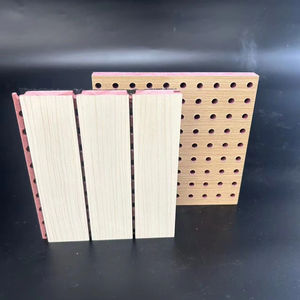Design moderne Classe A Panneaux acoustiques ignifuges et étanches à l'humidité Panneau insonorisant en bois avec rainure perforée - Product Image 1
