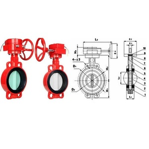 Válvula de Mariposa de Señalización de Incendios DN100, Control Manual de Agua para Uso General - Product Image 3