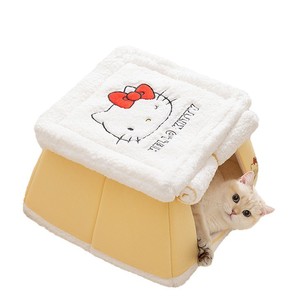 Cuccia Calda per Gatti con Tapparella, Casa per Gatti Chiusa, Nido Staccabile per Cani di Piccola e Media Taglia, Forniture per Animali Domestici - Product Image 6