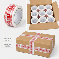 Ruban adhésif acrylique simple face ultra-résistant pour emballage fragile, 50m/100m, prêt à l'emploi, scellage de cartons, en stock