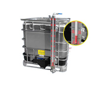 Récipient en vrac Réservoir fourre-tout en métal IBC pour aliments Solvant organique Huile de palme Carburant liquide Transport Équipement chimique