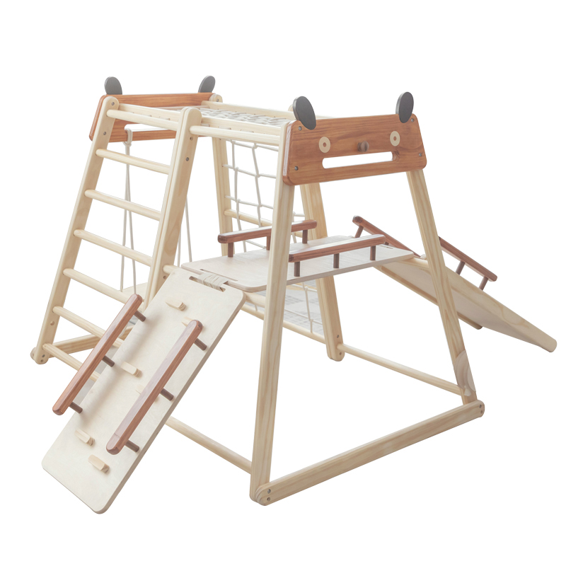Asa Parque Infantil SELEWARE Asas De Seguridad De Madera De Haya 24 Pulgadas - Para Casas De Juegos, Árboles, Interiores Y Exteriores Pasamanos Escalera Madera