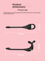 Masseur de prostate en silicone contrôlé par application Aimi avec système à trois anneaux, base de retenue, télécommande, plug anal vibrant pour le sexe anal