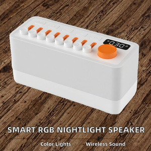 Yeni DIY Akıllı Uyku RGB Gece Lambası Hoparlörü, 5.0 Dahili Mikrofon ve Taşınabilir Gece Dinleme için Şarj Edilebilir Pil ile - Product Image 2