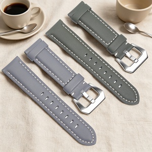 Bracelet de montre hybride Jettda en nylon et toile à dégagement rapide, bracelet universel en cuir de remplacement pour hommes et femmes, étanche et cousu - Product Image 2